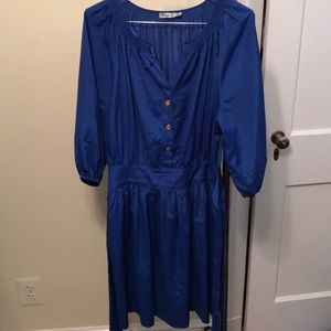 Blue Eliza J 3/4 sleeve dress Flowy tie waist